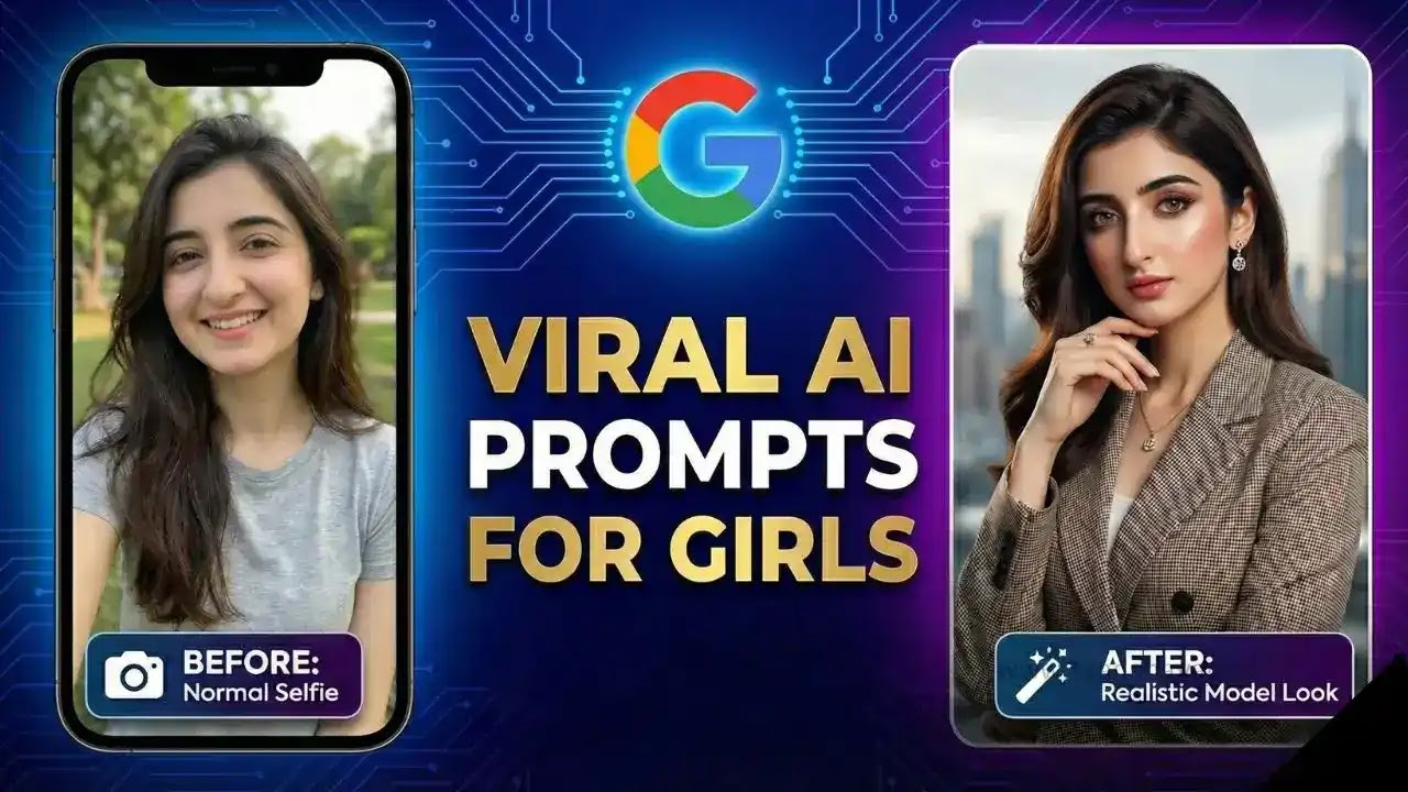 10+ Viral Gemini AI Photo Editing Prompts for Girls: Turn Selfie into Realistic Model Look