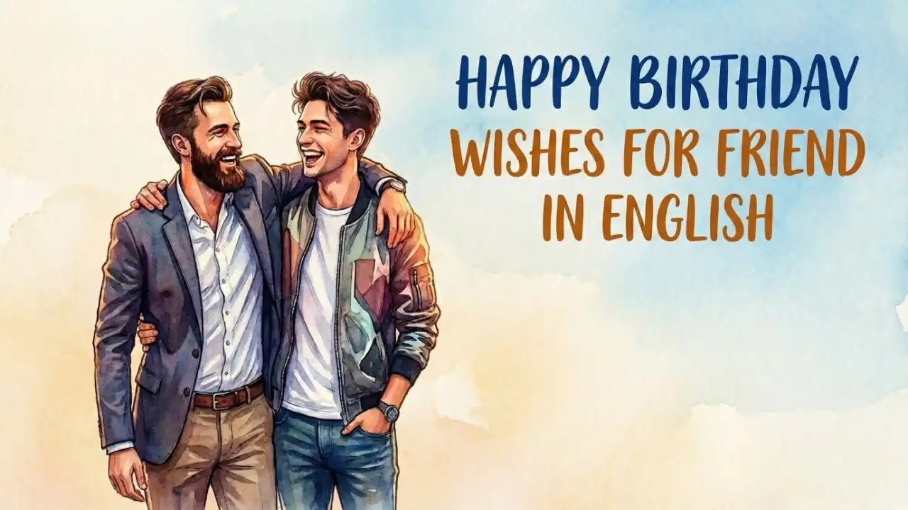 Happy birthday wishes for friend in english