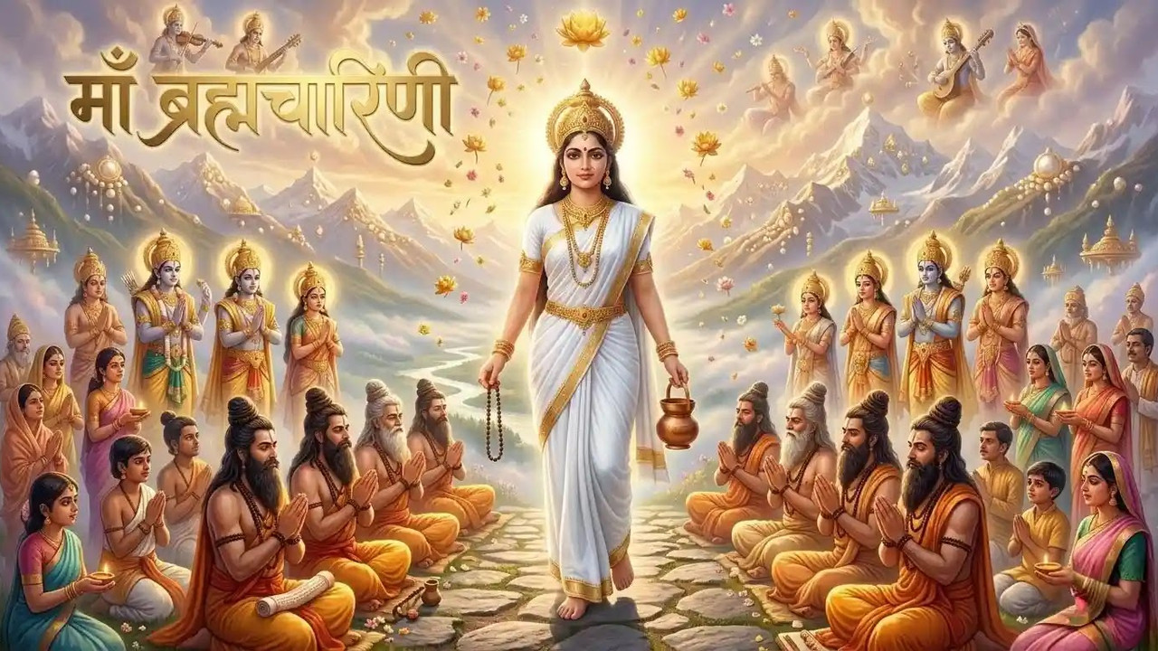 माँ ब्रह्मचारिणी: क्यों पड़ा 'अपर्णा' नाम? जानें कथा और मंत्र