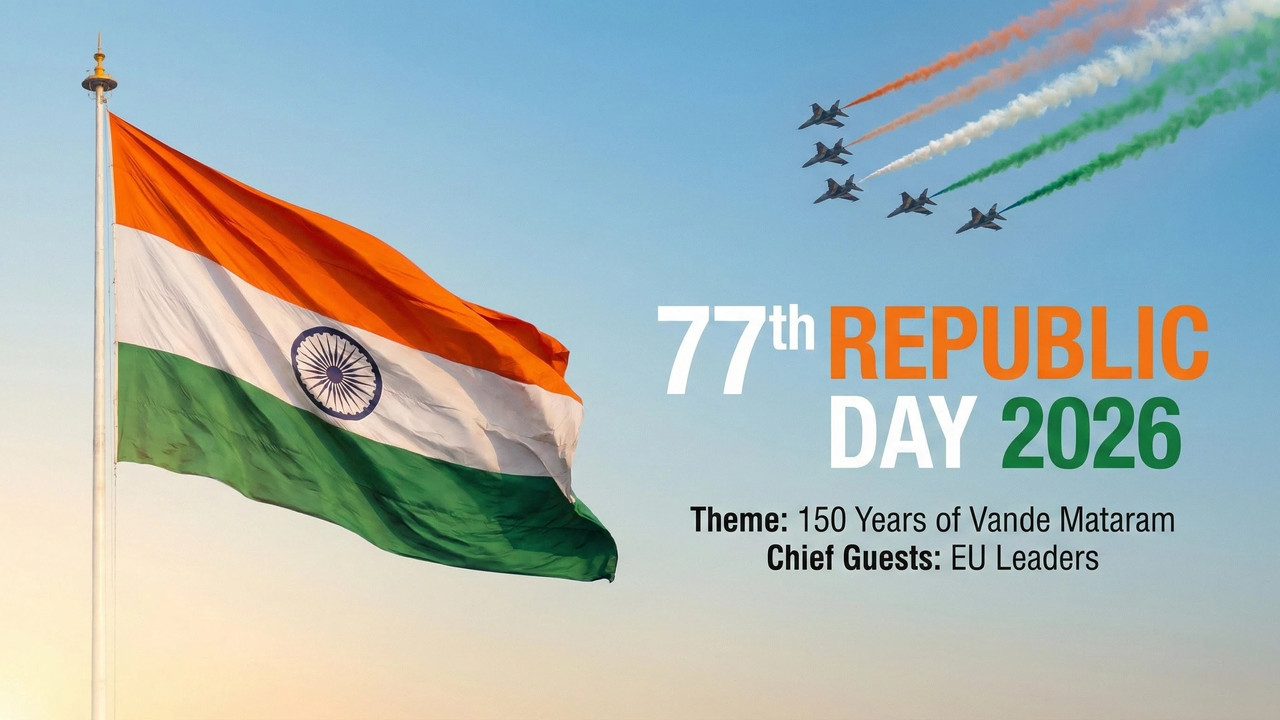 Republic Day 2026: Theme, Chief Guests, and 50+ Inspiring Wishes to Celebrate 77th Republic Day of India